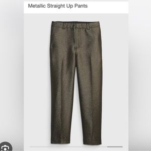 HOLIDAY SEASON PERFECTION Metallic Straight Up Pants